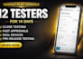 provide 12 testers 20 testers for android app google play store closed testing